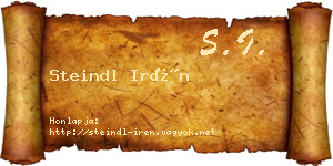 Steindl Irén névjegykártya
